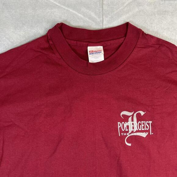 Hanes Other - VTG Poltergeist The Legacy T Shirt Mens XL Red MGM Lion Logo Single Stitch 90s